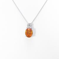 K18WG シトリンネックレス