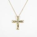 K18YG クロス サファイヤネックレス
