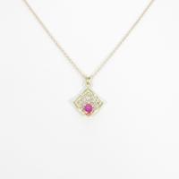 K18YG ルビーネックレス