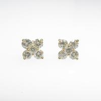 【リメイク】K18YG フラワー ダイヤモンドピアス