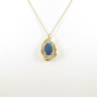 18KYG／K18YG ブラックオパールネックレス