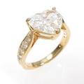 【リメイク】K18YG ダイヤモンドリング 2．388ct・D・VS2・ハートシェイプ