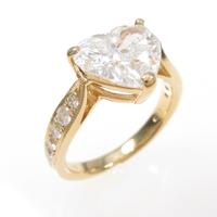 【リメイク】K18YG ダイヤモンドリング 2．388ct・D・VS2・ハートシェイプ