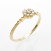 アガット フラワー タンスイパールリング