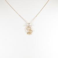 サマンサティアラ ハート×フラワー ラブラドライトネックレス