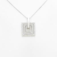 K18WG ダイヤモンドネックレス