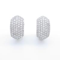 K18WG パヴェ ダイヤモンドピアス