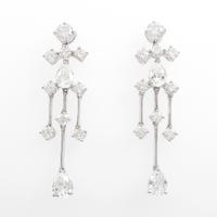 K18WG ダイヤモンドピアス