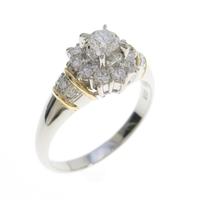 PT／K18YG ダイヤモンドリング 0．197ct・G・SI1・GOOD