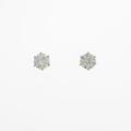 プラチナダイヤモンドピアス 0．349ct・0．365ct・F?G・SI2・GOOD