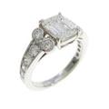 プラチナダイヤモンドリング 1．130ct・I・VS1・エメラルドカット