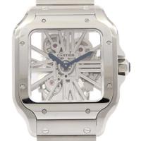 カルティエ WHSA0007 サントス・ドゥ・カルティエ スケルトン 手巻