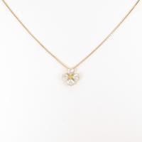 K18YG クローバー ダイヤモンドネックレス