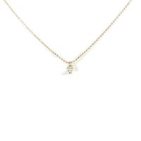 K10PG ソリティア ダイヤモンドネックレス