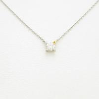 【新品】K18YG プラチナダイヤモンドネックレス 0．229ct・F・SI2・GOOD