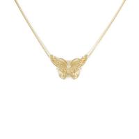 K18YG バタフライ ダイヤモンドネックレス