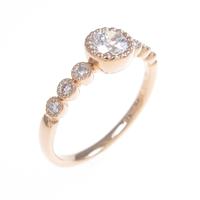 K18PG ダイヤモンドリング 0．273ct・F・VS2・3EXT H＆C