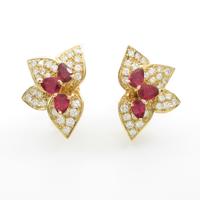 K18YG ルビーイヤリング