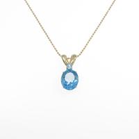 K18YG ブルートパーズネックレス