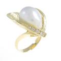 K18YG シロチョウパールリング