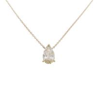K18YG ダイヤモンドネックレス 1．147ct・VLY・SI1・ペアシェイプ