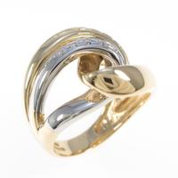 K18YG／PT ダイヤモンドリング