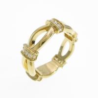 K18YG ダイヤモンドピンキーリング