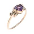 K10PG ハート アメジストリング