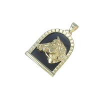 K18YG ホース オニキスペンダント