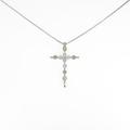 K18WG クロス ダイヤモンドネックレス