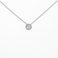 【リメイク】K18WG ソリティア ダイヤモンドネックレス5％引き