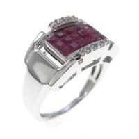 K18WG カラーストーンリング