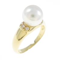 K18YG アコヤパールリング