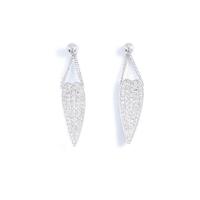 K18WG／750WG 2WAY パヴェ ダイヤモンドピアス