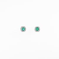 PT／K18WG エメラルドピアス