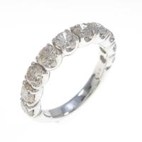 K18WG ハーフエタニティ ダイヤモンドリング