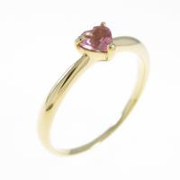 K18YG ハート トルマリンリング