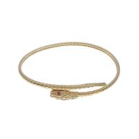 18KYG スネーク ルビーバングル