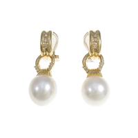 K18YG シロチョウパールイヤリング