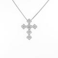 K18WG クロス ダイヤモンドネックレス