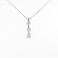 PT スリーストーン ダイヤモンドネックレス