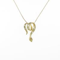 K18YG スネーク ダイヤモンドネックレス