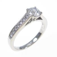 【リメイク】プラチナダイヤモンドリング 0．416ct・E・VVS1・EXT H＆C