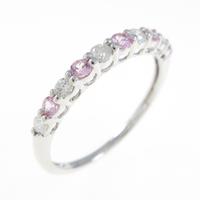 K14WG ピンクサファイヤリング