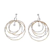 【新品】K18スリーカラー ダイヤモンドピアス