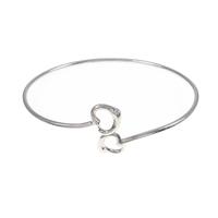 ティファニー ダブルオープンハート バングル