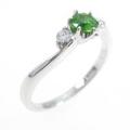 K18WG グリーンガーネットリング