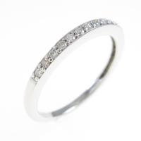 K18WG ハーフエタニティ ダイヤモンドリング