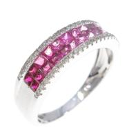 K18WG カラーストーンリング