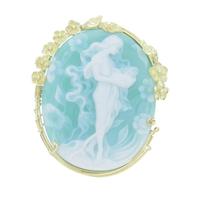 750YG メノウカメオブローチ